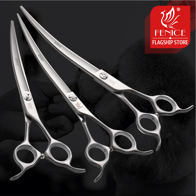 Professional Pet Grooming Scissors Curved - Fenice Professional Pet Dog Grooming Curved