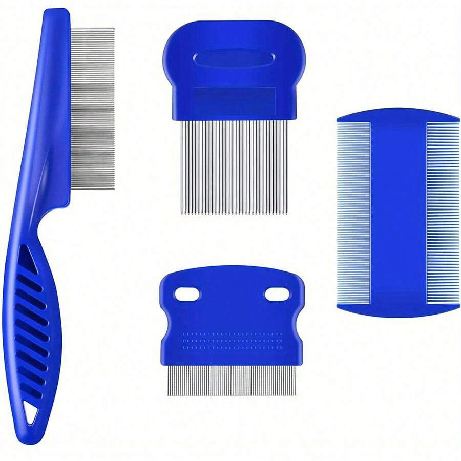 Flea Comb Fine Tooth Pet Tear Stain - 4Pcs/6Pcs Pet Comb Flea Comb Fine-Toothed