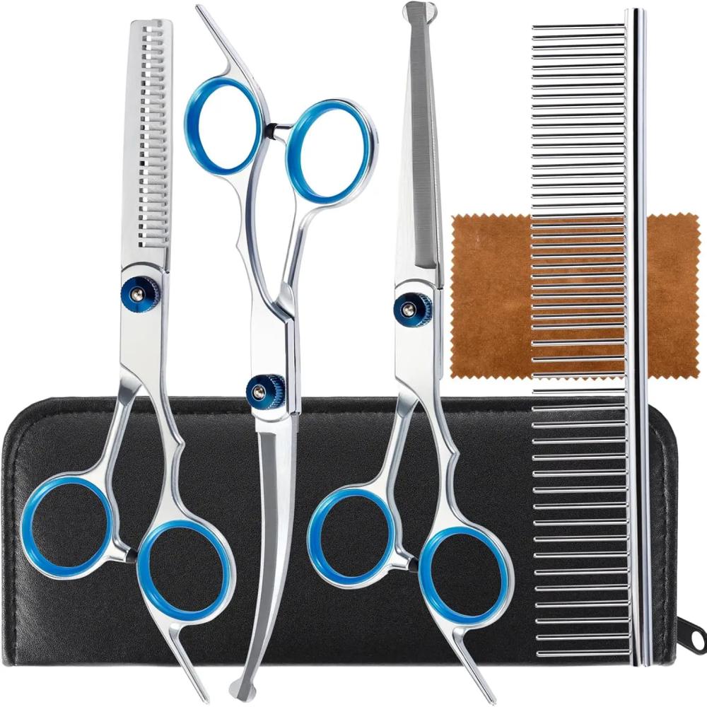 Professional Pet Grooming Scissors Curved - Professional Curved Thinning Scissors 4 In
