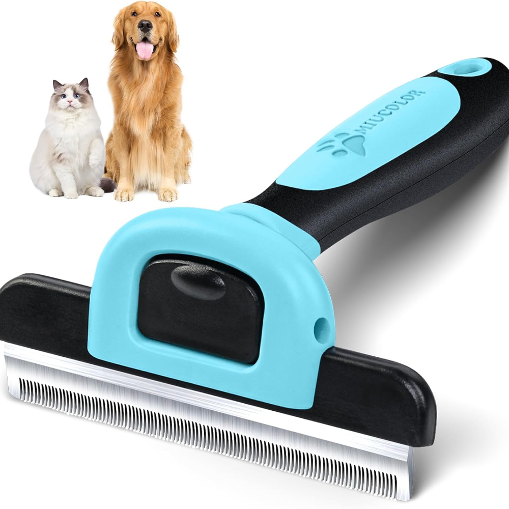 Undercoat Rake Dematting Tool Dog Shedding - Pet Grooming Brush-Double Sided Shedding and