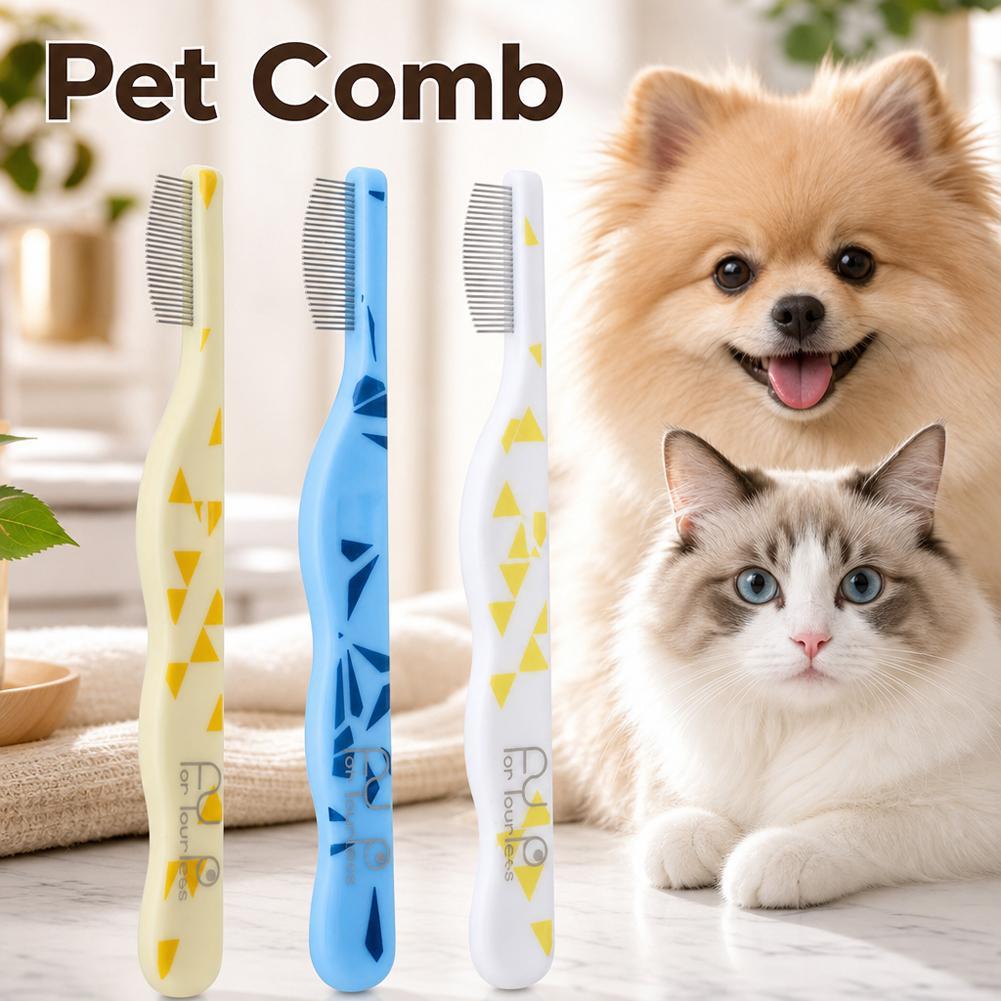 Flea Comb Fine Tooth Pet Tear Stain - Cat Face Comb Mini Stainless Steel