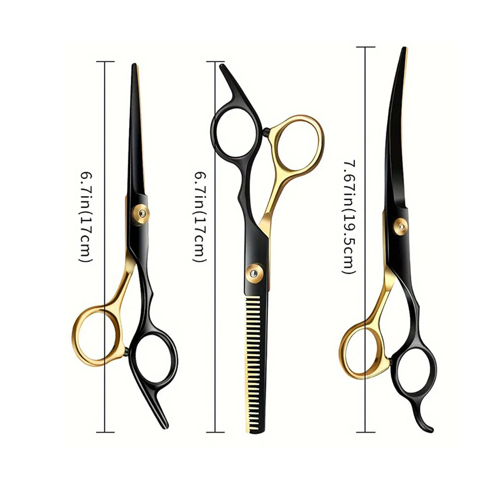 Professional Pet Grooming Scissors Curved - Professional 7-Inch Curved Chunkers Shears for