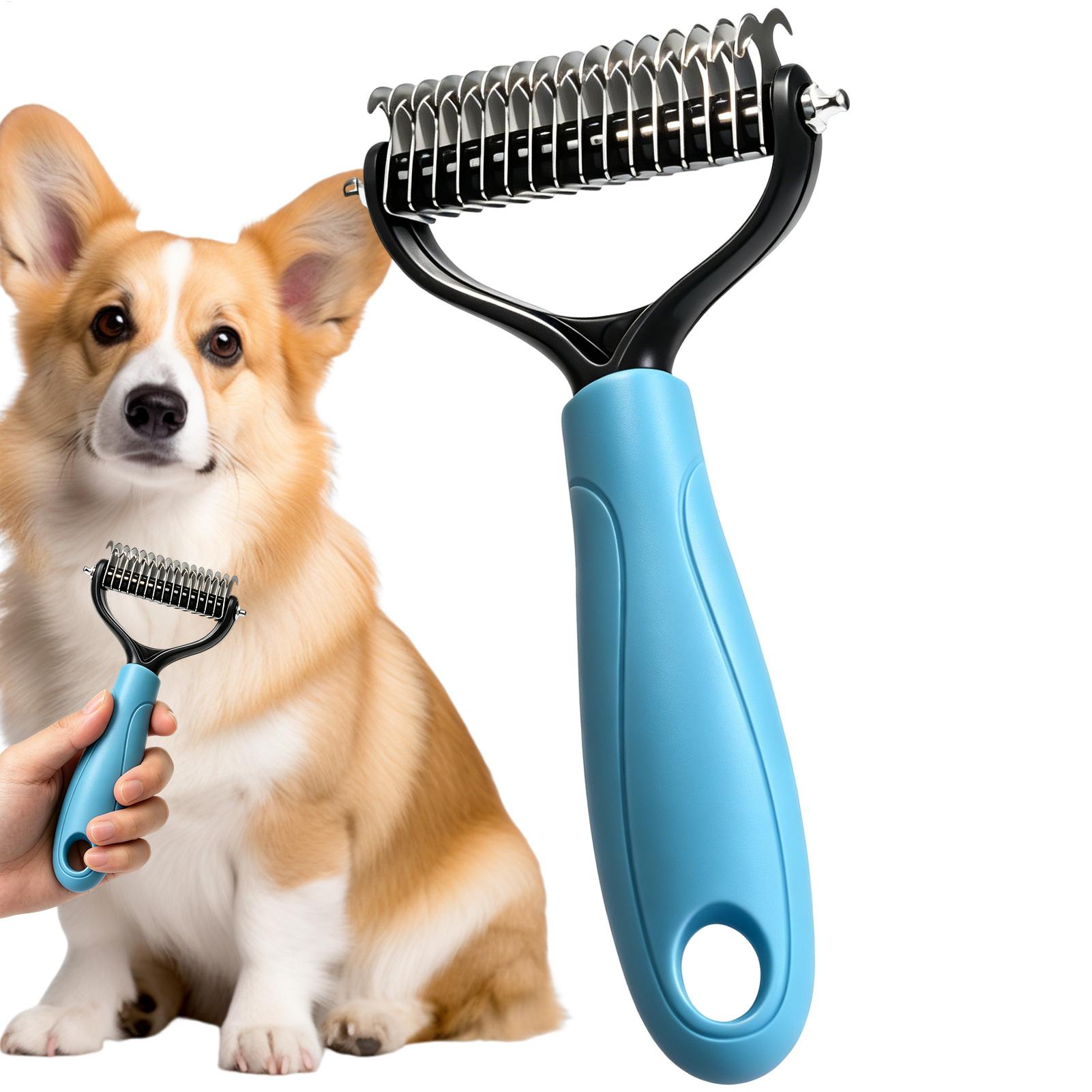 Undercoat Rake Dematting Tool Dog Shedding - Double Sided Pet Deshedding Brush Dog