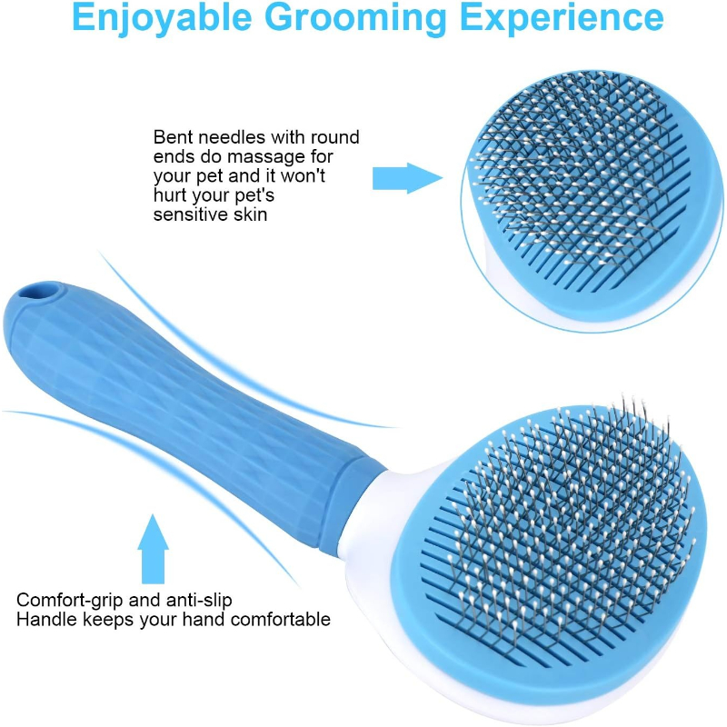 Self Cleaning Slicker Brush, D - огляд і ціна Slicker Brush Self Cleaning Pet Grooming