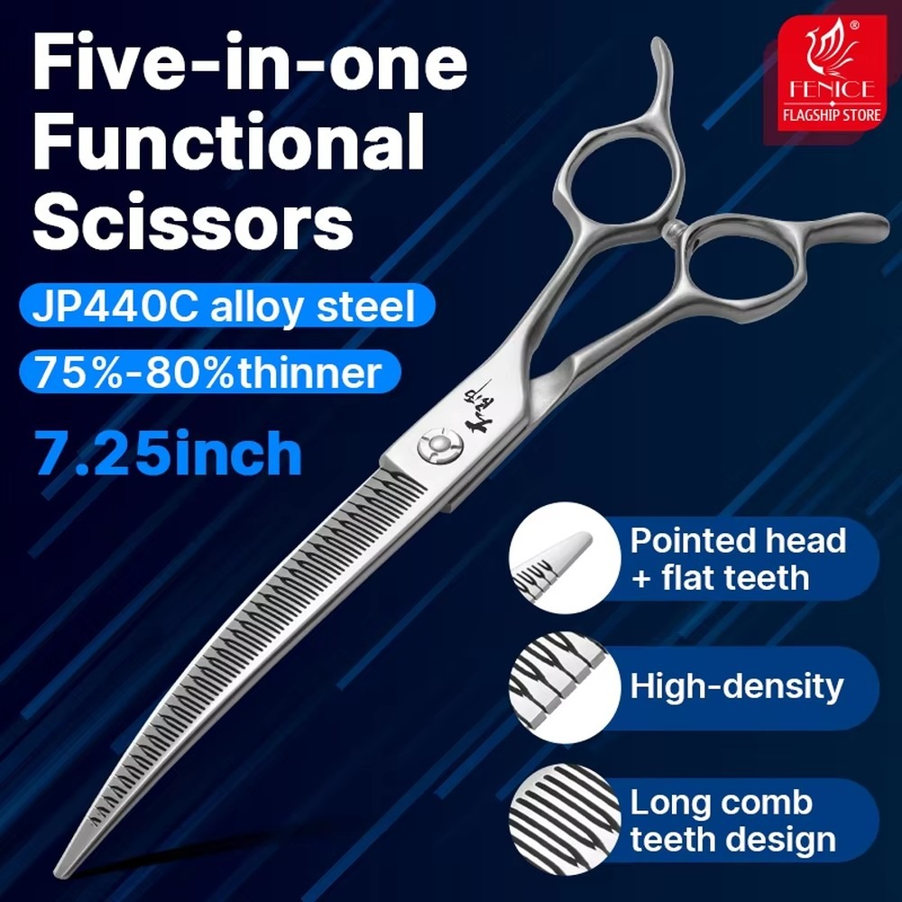 7.25 Inch Eco-Friendly Stainle - огляд і ціна Professional Pet Grooming Scissors Curved