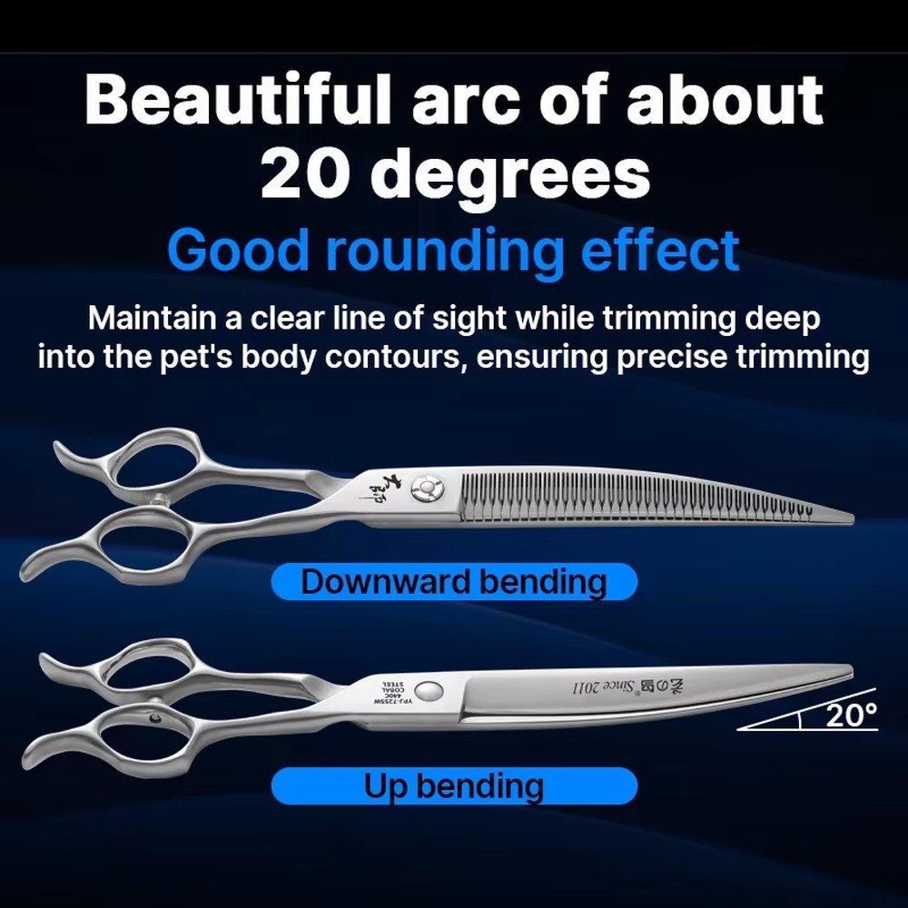 7.25 Inch Eco-Friendly Stainle - огляд і ціна Professional Pet Grooming Scissors Curved