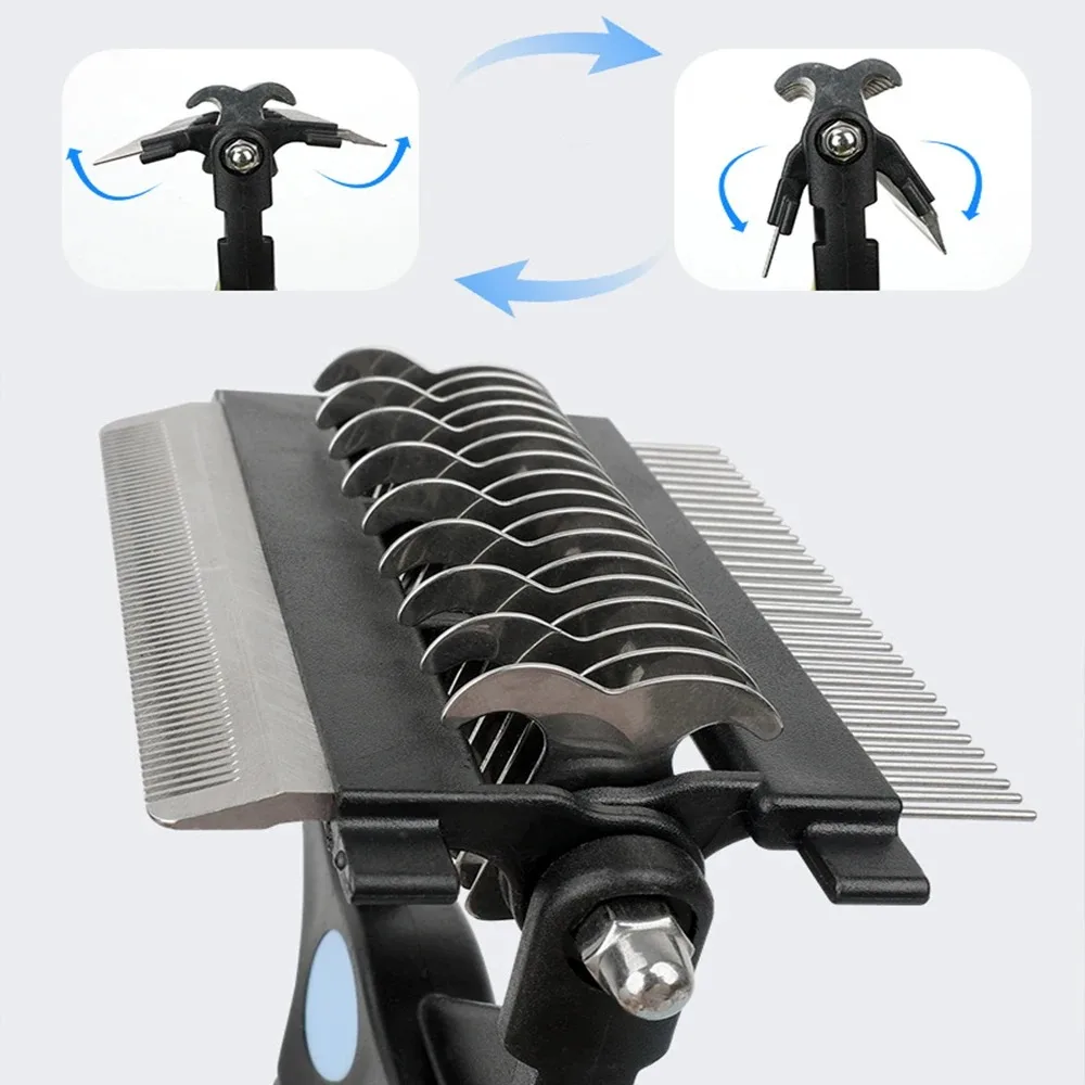 3 In 1 Pet Deshedding Brush Do - огляд і ціна Undercoat Rake Dematting Tool Dog Shedding