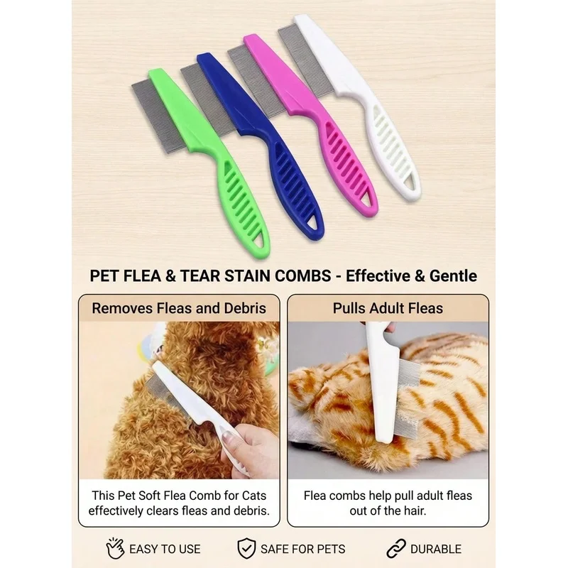 Pet Tear Stain & Flea Comb Fin - огляд і ціна Flea Comb Fine Tooth Pet Tear Stain