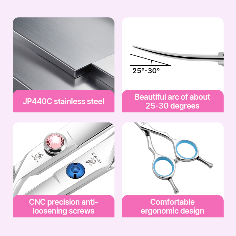 Fenice Professional Dog Groomi - огляд і ціна Professional Pet Grooming Scissors Curved