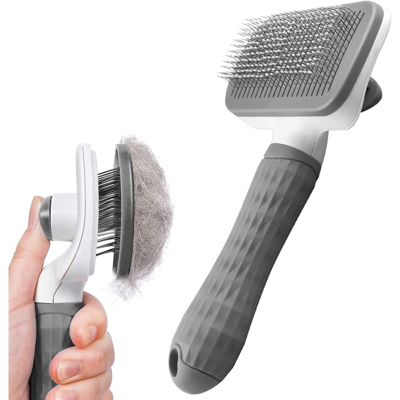 Self-cleaning Pet Hair Remove  - огляд і ціна Slicker Brush Self Cleaning Pet Grooming