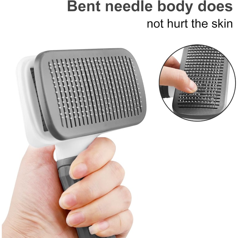 Self-cleaning Pet Hair Remove  - огляд і ціна Slicker Brush Self Cleaning Pet Grooming