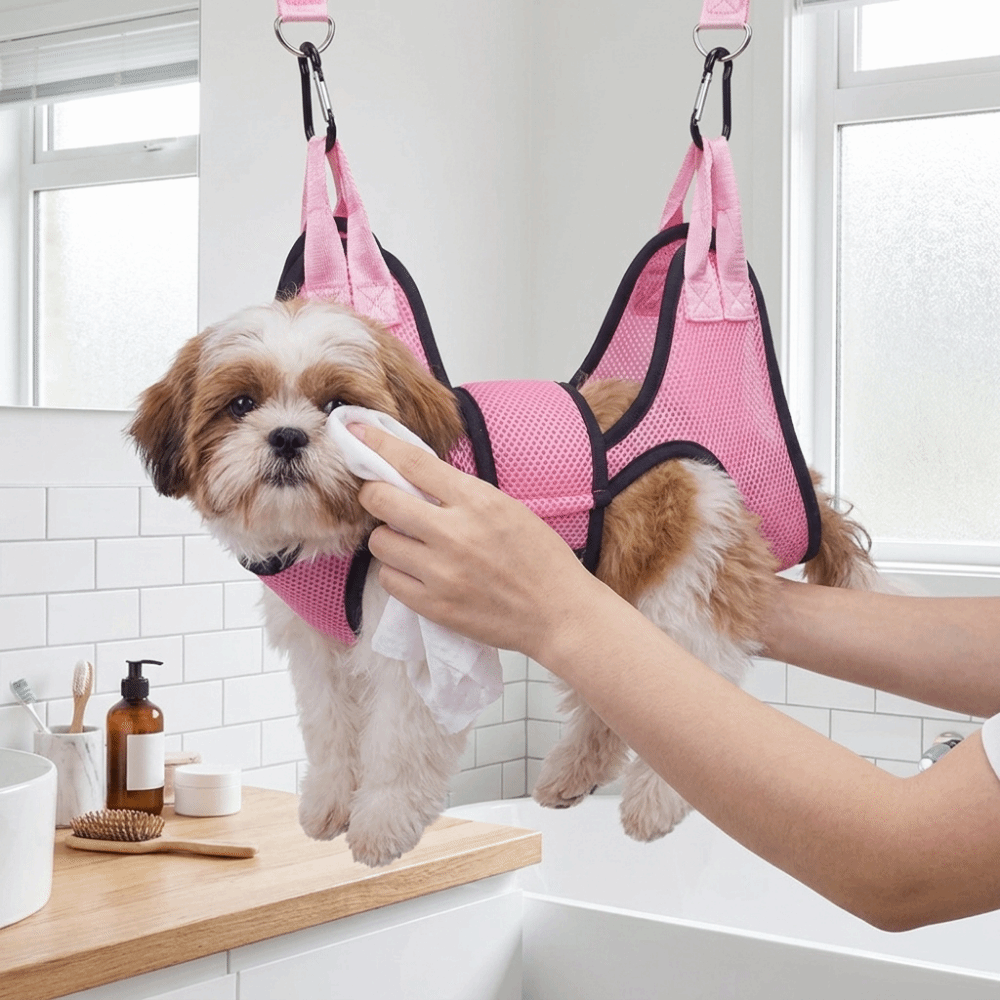 Adjustable Dog Grooming Hammoc - огляд і ціна Pet Grooming Hammock Sling Restraint