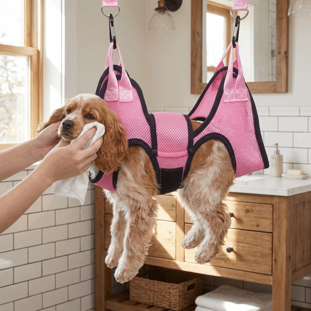 Adjustable Dog Grooming Hammoc - огляд і ціна Pet Grooming Hammock Sling Restraint
