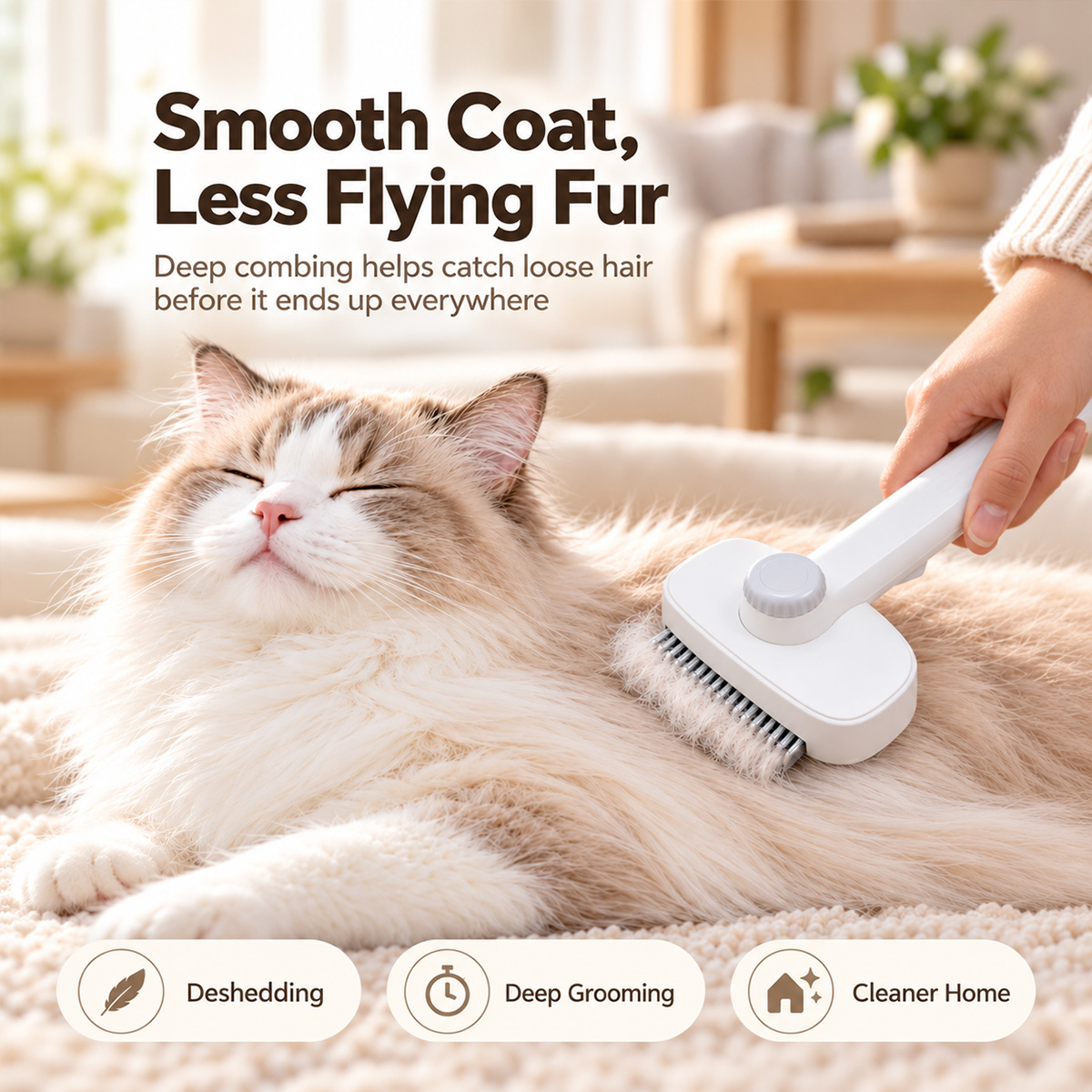 1pc 2 in 1 Pet Grooming Brush  - огляд і ціна Slicker Brush Self Cleaning Pet Grooming