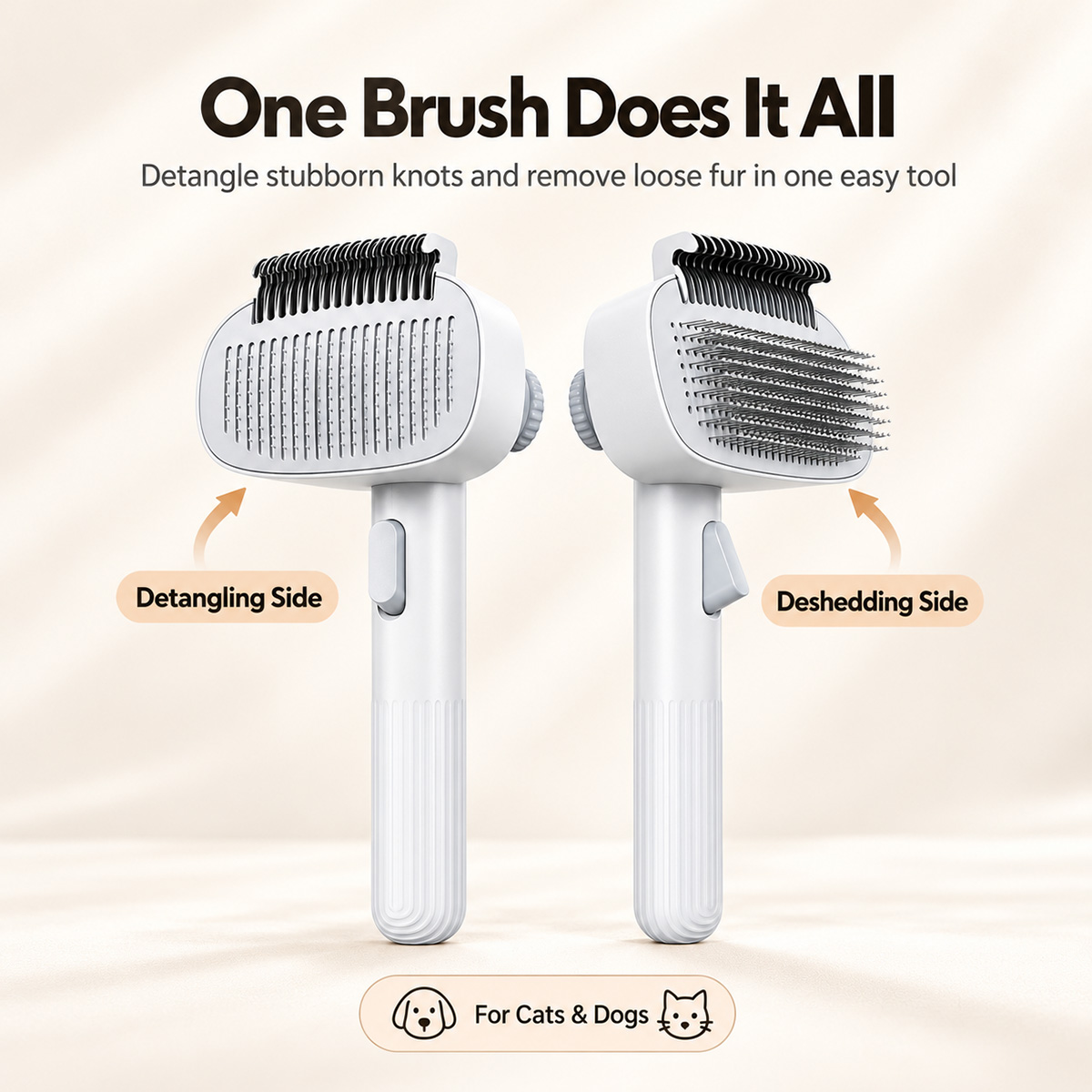 1pc 2 in 1 Pet Grooming Brush  - огляд і ціна Slicker Brush Self Cleaning Pet Grooming