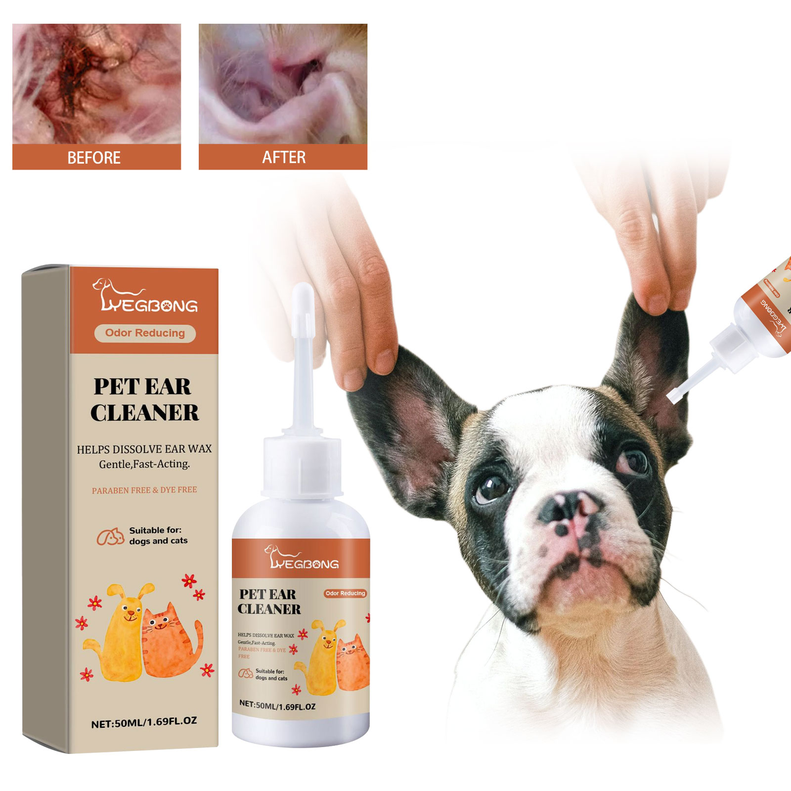 Dog Ear Cleaner Drop Earwax Od - огляд і ціна Dog Ear Cleaner Solution Drops Wash