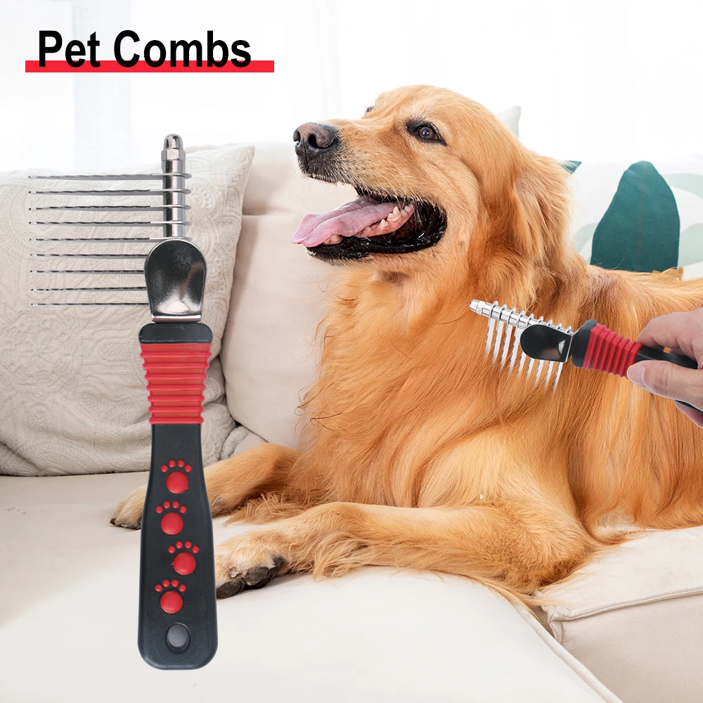 Pet Undercoat Hair Brush Dog G - огляд і ціна Undercoat Rake Dematting Tool Dog Shedding