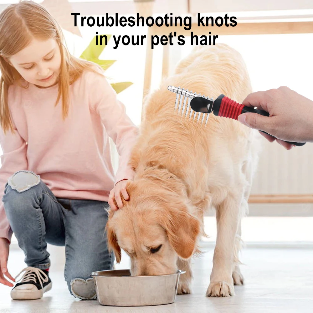 Pet Undercoat Hair Brush Dog G - огляд і ціна Undercoat Rake Dematting Tool Dog Shedding