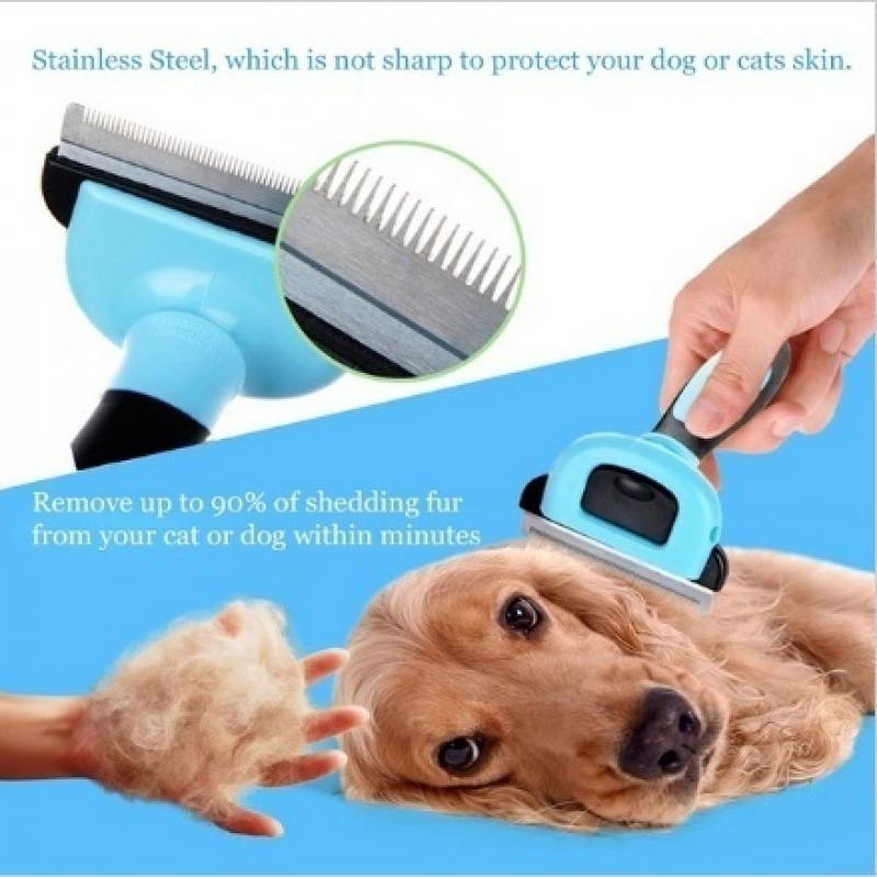 Pet Grooming Brush-Double Side - огляд і ціна Undercoat Rake Dematting Tool Dog Shedding