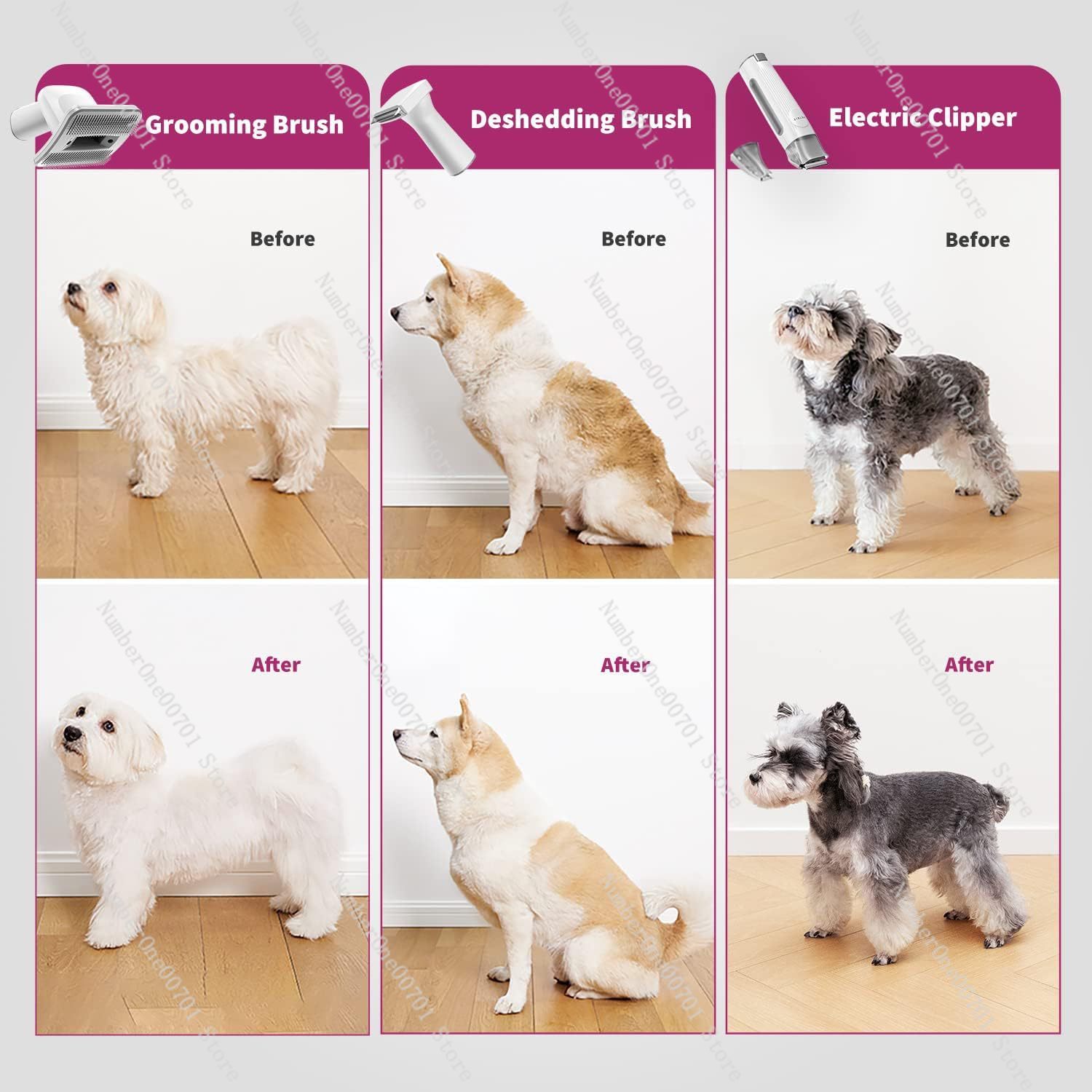 5-in-1 Pet Grooming Vacuum Kit - огляд і ціна Pet Grooming Vacuum Suction Kit 5 In 1