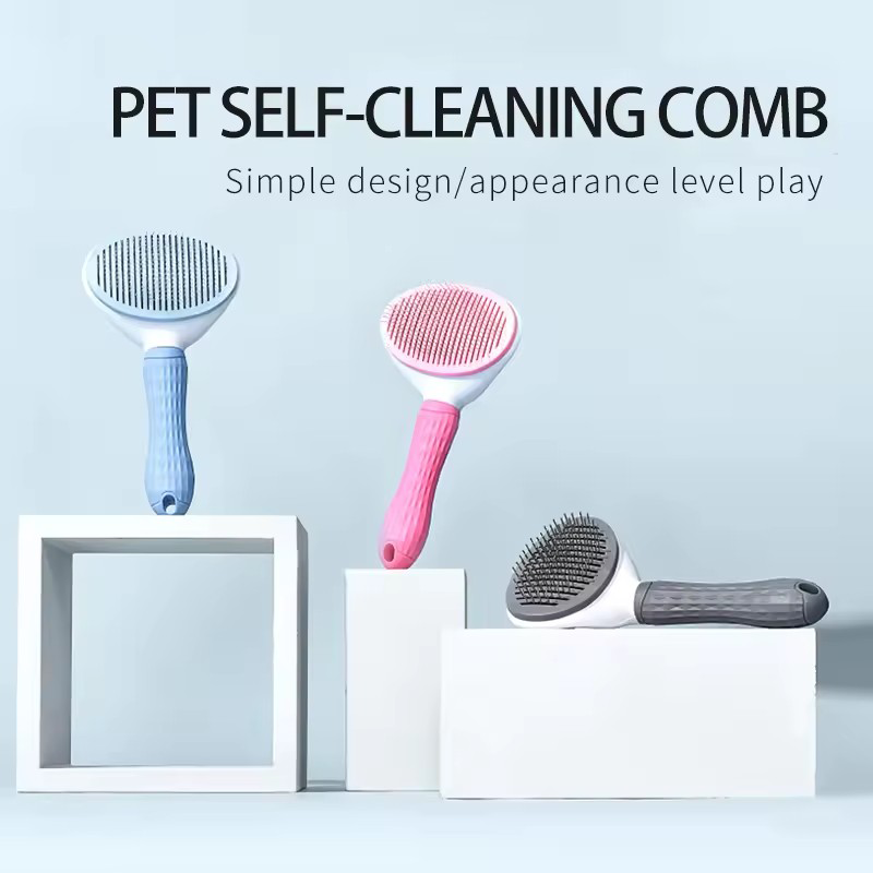 Pet One Button Self Cleaning S - огляд і ціна Slicker Brush Self Cleaning Pet Grooming