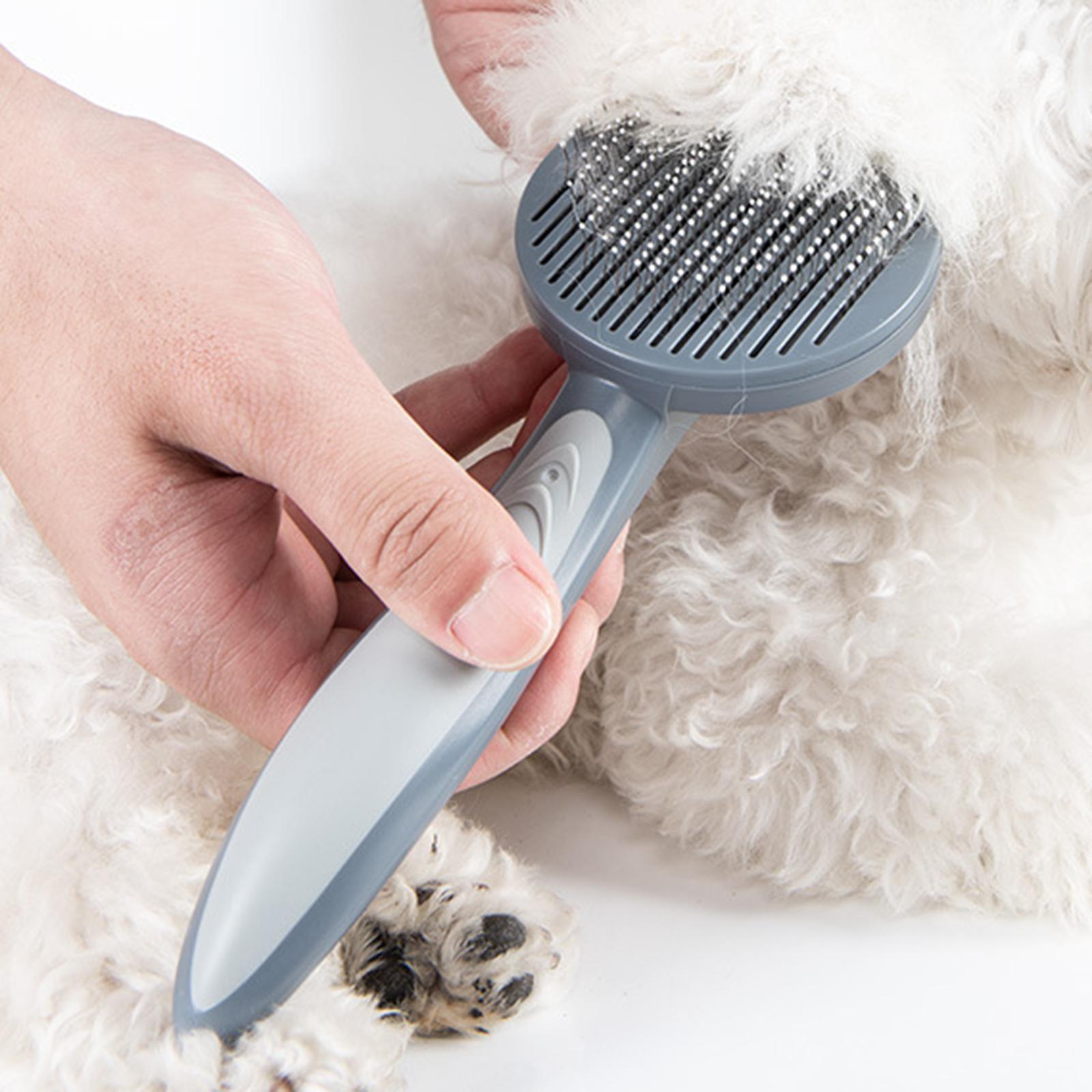 Cat Dog Grooming Brush, Kitten - огляд і ціна Slicker Brush Self Cleaning Pet Grooming