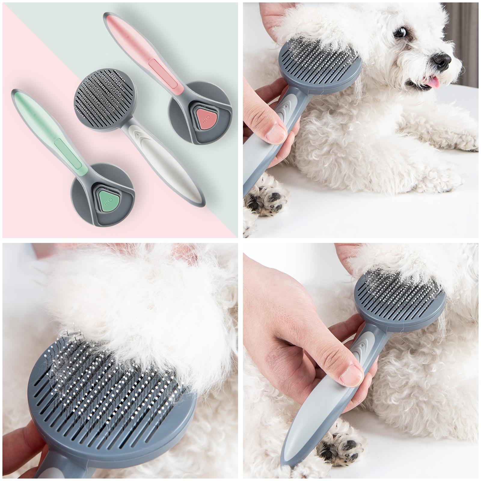 Cat Dog Grooming Brush, Kitten - огляд і ціна Slicker Brush Self Cleaning Pet Grooming
