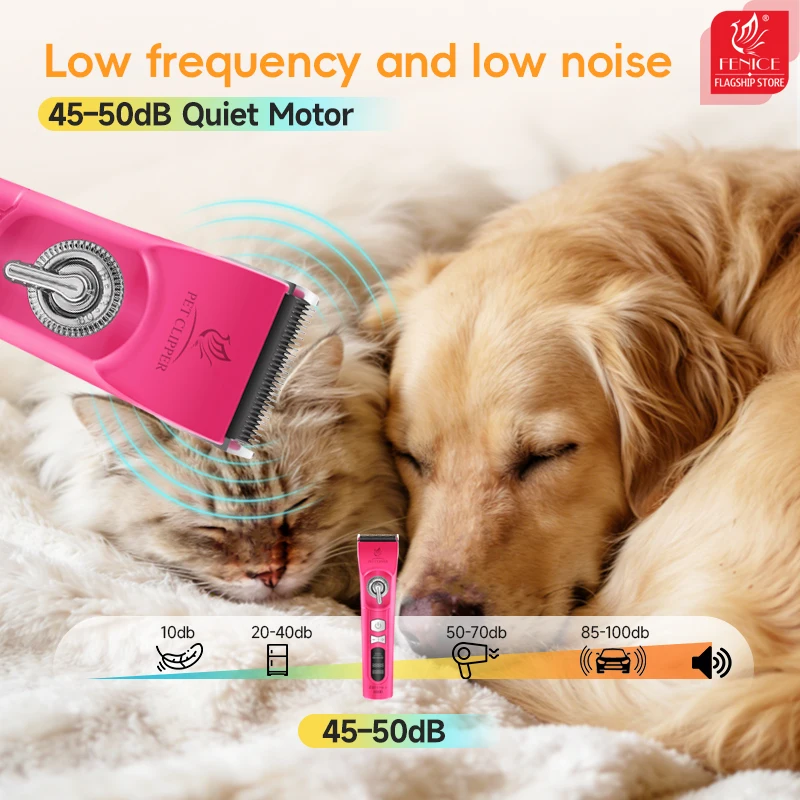 Fenice H100 Cordless Rechargea - огляд і ціна Cordless Dog Clippers Low Noise Grooming
