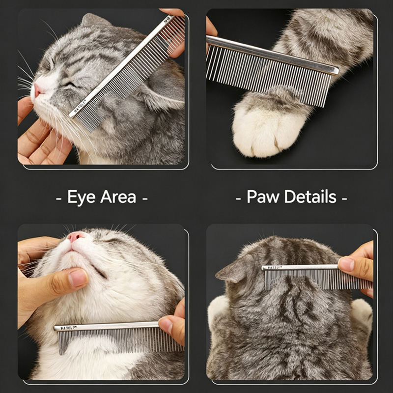 304 Stainless Steel Pet Face C - огляд і ціна Flea Comb Fine Tooth Pet Tear Stain