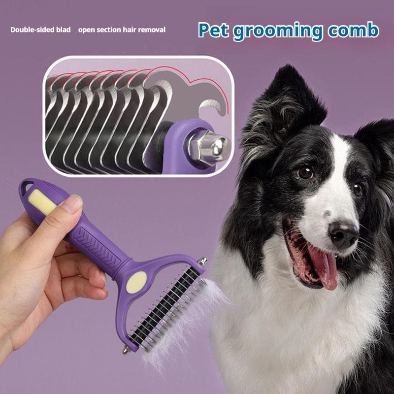 Pet Grooming Knot Comb Pet Des - огляд і ціна Undercoat Rake Dematting Tool Dog Shedding