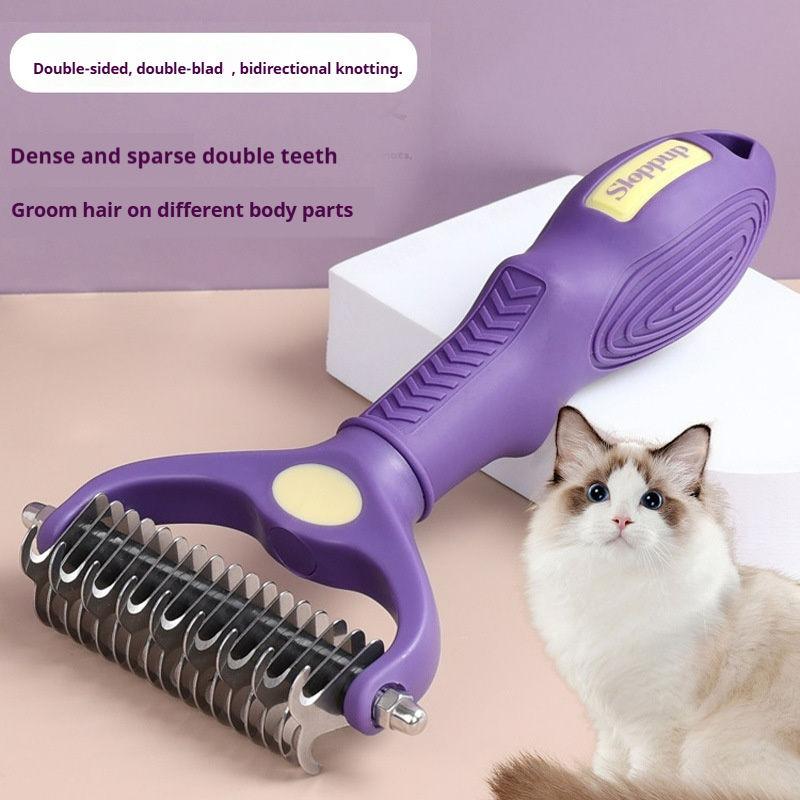 Pet Grooming Knot Comb Pet Des - огляд і ціна Undercoat Rake Dematting Tool Dog Shedding