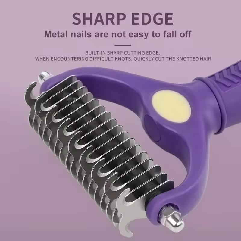 Pet Grooming Knot Comb Pet Des - огляд і ціна Undercoat Rake Dematting Tool Dog Shedding