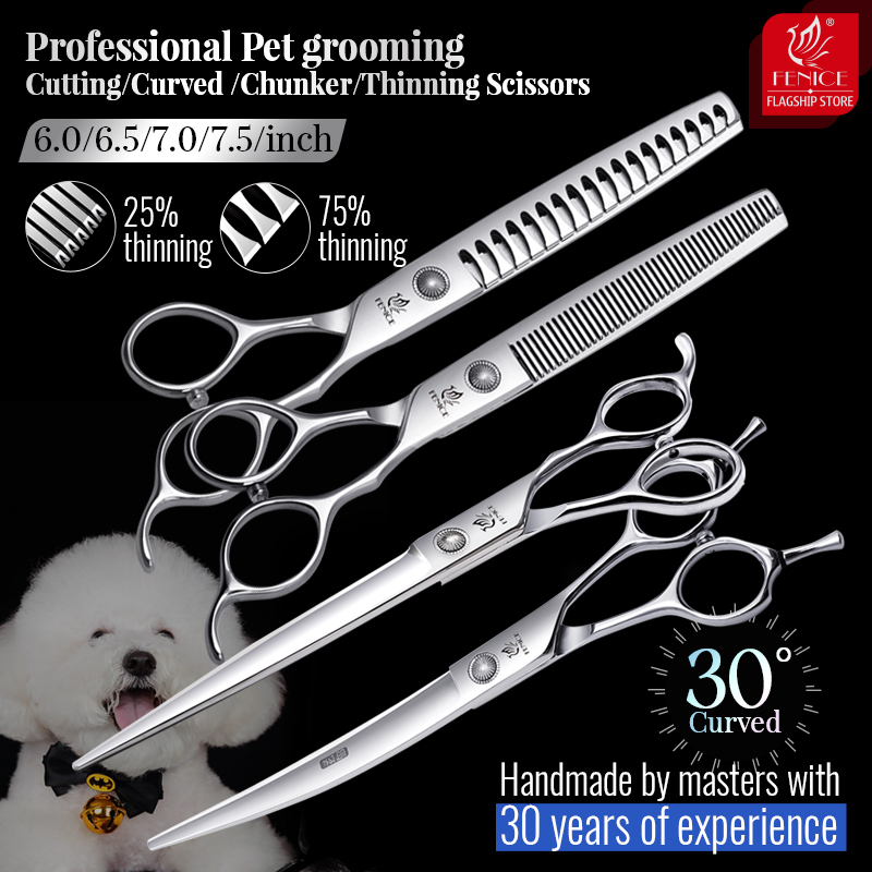 Fenice 6//6.5/7/7.5 Inch Profe - огляд і ціна Professional Pet Grooming Scissors Curved