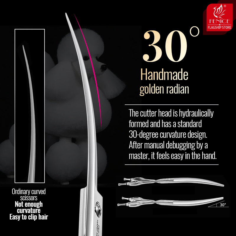 Fenice 6//6.5/7/7.5 Inch Profe - огляд і ціна Professional Pet Grooming Scissors Curved